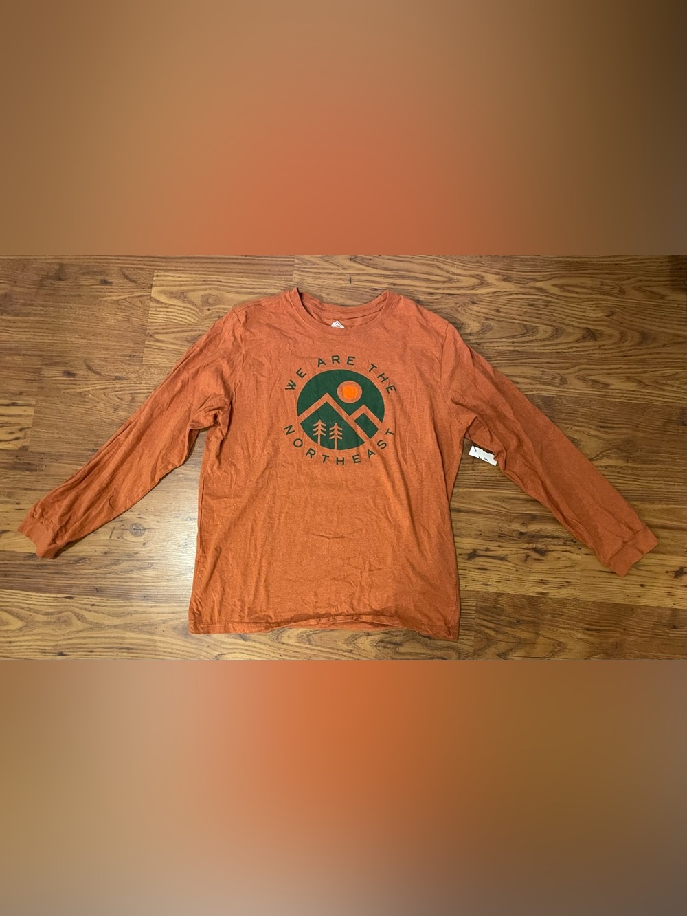 Eastern Mountain Sports Burnt Orange Long Sleeve Graphic Tee